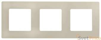 Рамка 3-постовая Legrand Etika слоновая кость 672513
