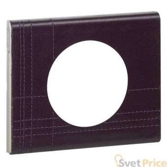 Рамка 1-постовая Legrand Celiane кожа пурпур 069441