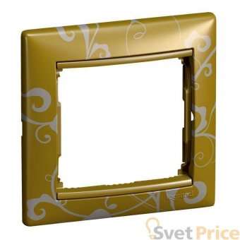 Рамка 1-постовая Legrand Valena золото барокко 770020