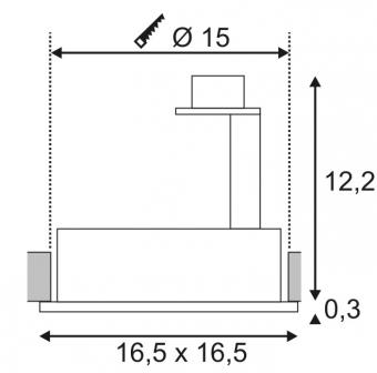 Встраиваемый светильник SLV New Tria 1 QRB111 113531