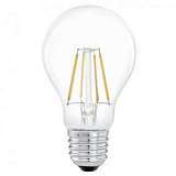 Лампа светодиодная филаментная Eglo E27 4W 2700К прозрачная 11491