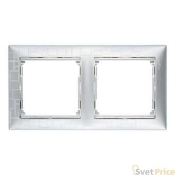 Рамка 2-постовая Legrand Valena алюминий модерн 770342