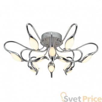 Потолочная светодиодная люстра IDLamp Oktopia 295/12PF-LEDChrome