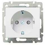 Розетка 2К+3 Legrand Valena 16A 250V с/з со шторками безвинтовой зажим белая 774222