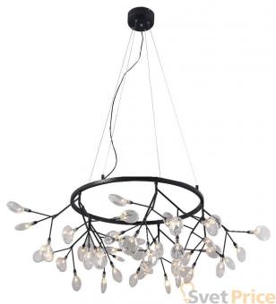 Подвесная светодиодная люстра Crystal Lux Evita SP45 D BLack/Transparent