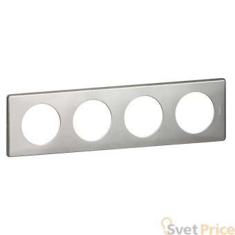 Рамка 4-постовая Legrand Celiane сильвер пунктум 068724