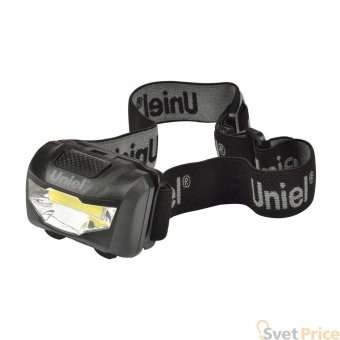 Налобный светодиодный фонарь (UL-00001379) Uniel от батареек 120 лм S-HL017-C Black