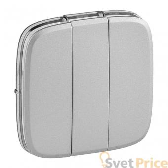 Лицевая панель Legrand Valena Allure выключателя трехклавишного алюминий 755037