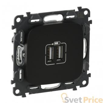 Розетка USB двойная Legrand Valena Allure 240V/5V 1500mA антрацит 754998