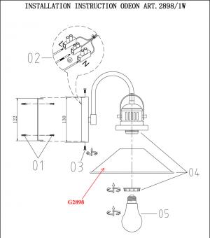 Бра Odeon Light Latura 2898/1W