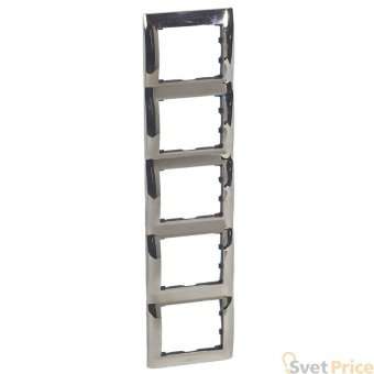 Рамка 5-постовая Legrand Galea Life хром 771939