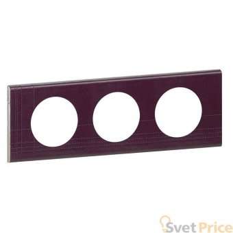 Рамка 3-постовая Legrand Celiane кожа пурпур 069443