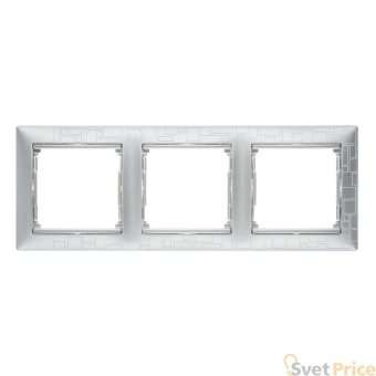 Рамка 3-постовая Legrand Valena алюминий модерн 770343