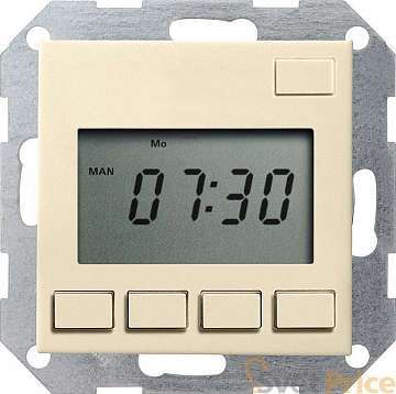 Таймер электронный Easy Gira System 55 кремовый глянцевый  117501