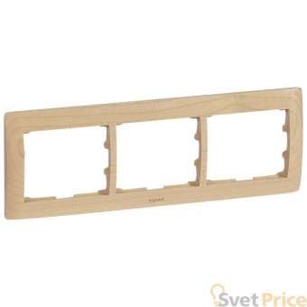 Рамка 3-постовая Legrand Galea Life клен 771963