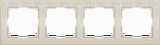Рамка Flock на 4 поста слоновая кость WL05-Frame-04-ivory 4690389046933