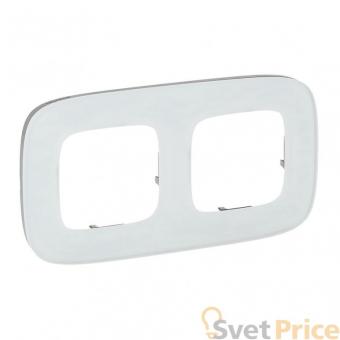 Рамка 2-постовая Legrand Valena Allure Белое стекло 755542