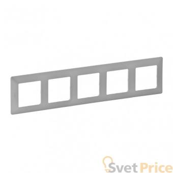 Рамка 5-постовая Legrand Valena Life Алюминий 754135