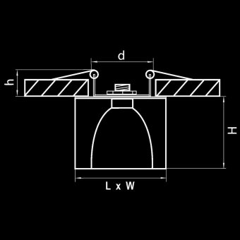 Встраиваемый светильник Lightstar Meta 004147-G9