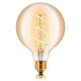 Лампа светодиодная филаментная диммируемая E27 5W 2200K золотая 057-363